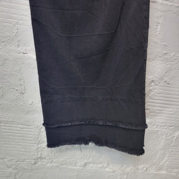 Democracy Ab Solution Women's Size 10 Jeans Black Raw Stacked Hem - Picture 5 of 8